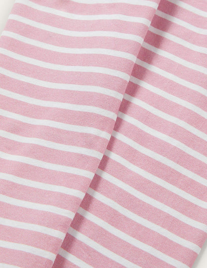 Lustige Leggings-Kirschblütenrosa/Naturweiß, Gestreift-3