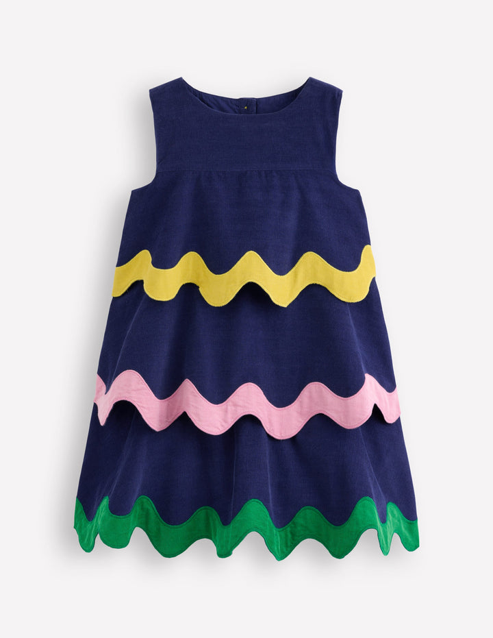 Bleistiftkleid aus Cord-Saphirblau