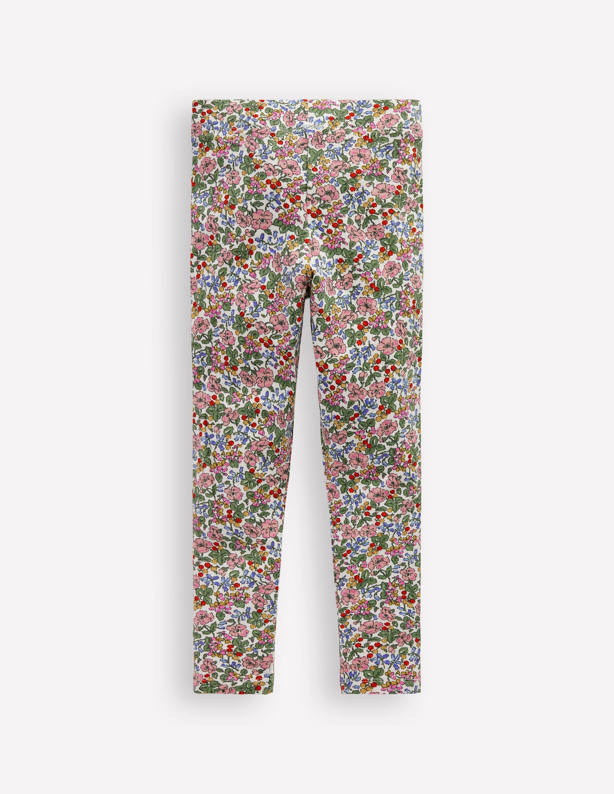 Leggings mit Applikationen-Weiches Naturweiß Beere Blumenmuster - Image 2