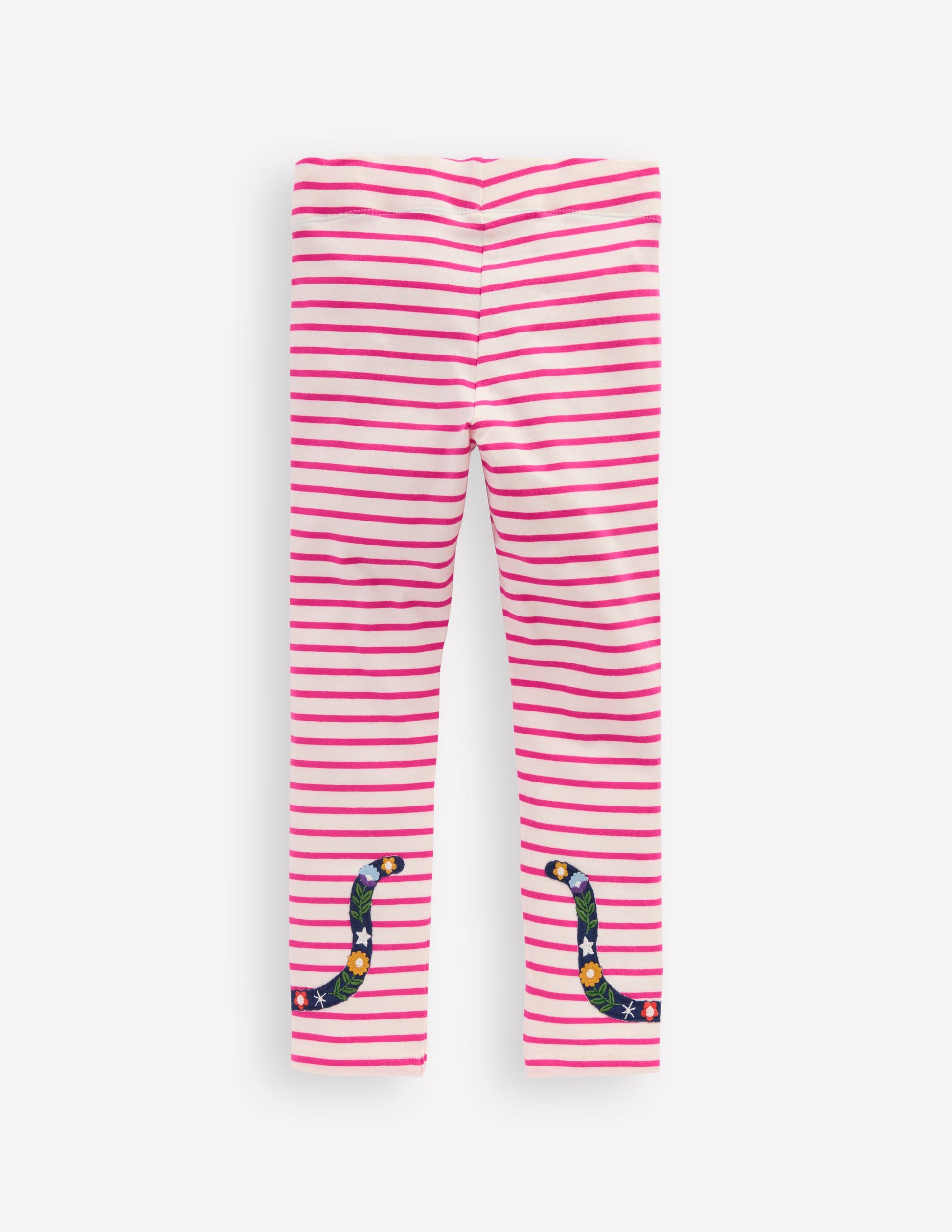 Legging à appliqué-Chats ivoire doux/rose framboise-2