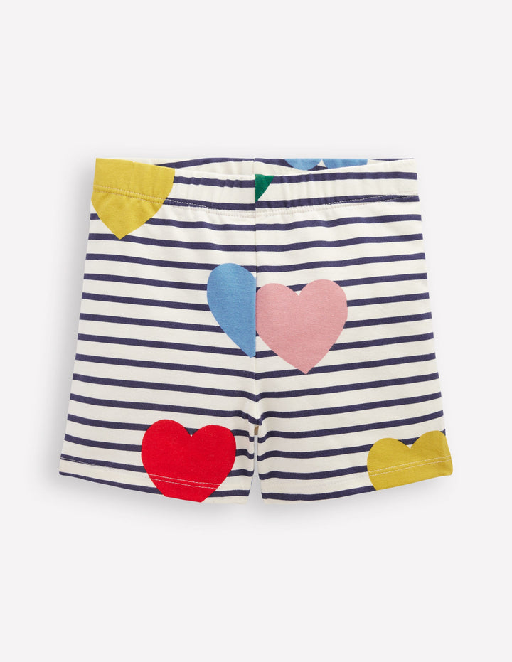 Cartwheel Shorts-Multi Heart Stripe