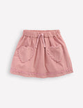 Rock mit Zackenlitze-Vintage-Rosa