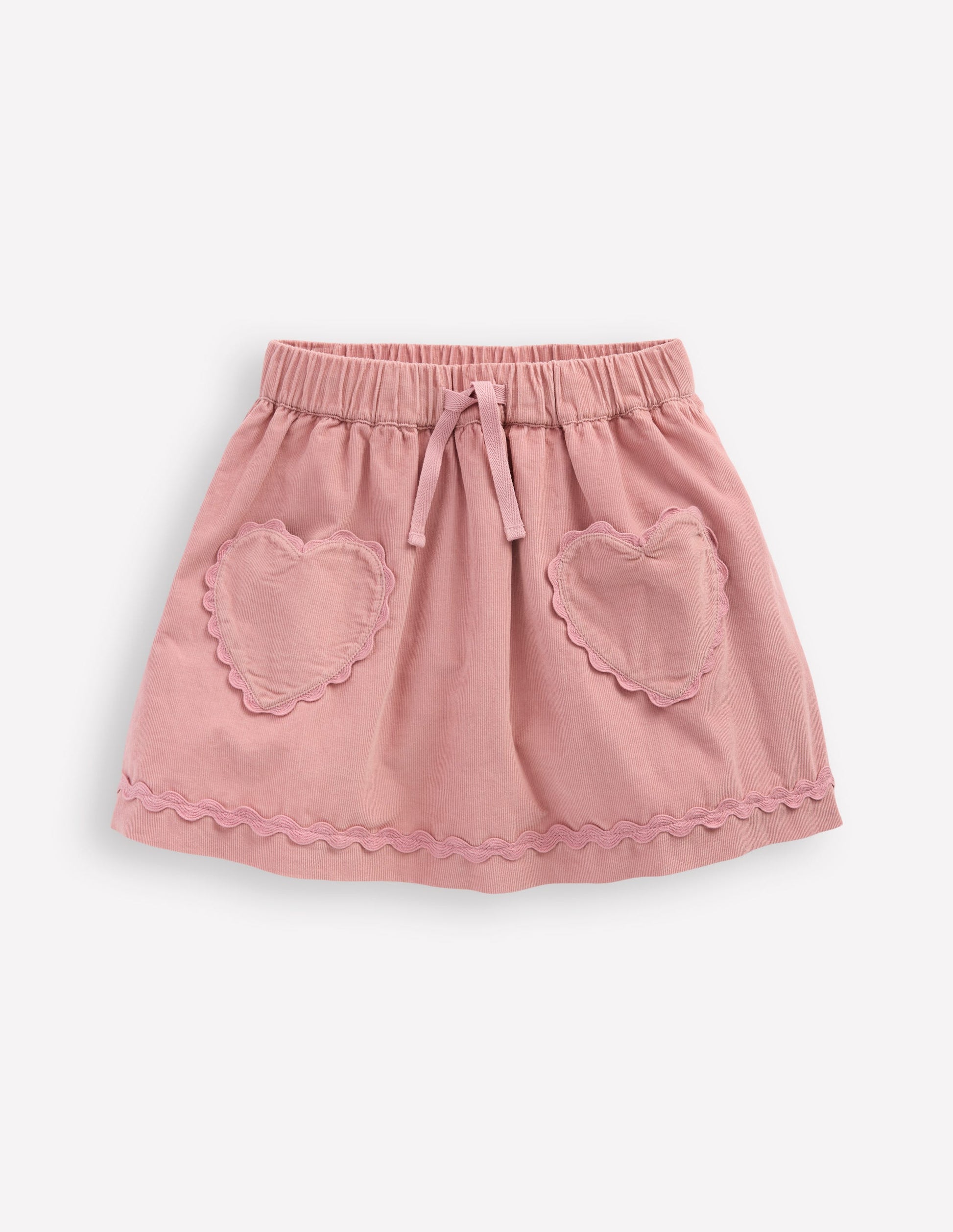 Rock mit Zackenlitze-Vintage-Rosa-1