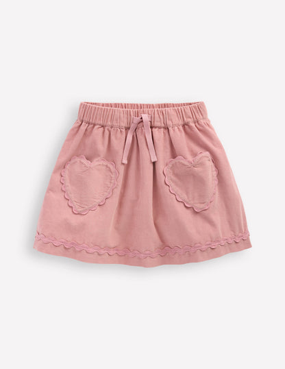 Rock mit Zackenlitze-Vintage-Rosa-1