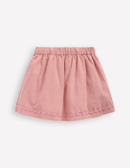 Rock mit Zackenlitze-Vintage-Rosa-2