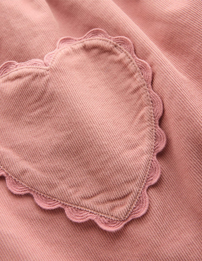 Rock mit Zackenlitze-Vintage-Rosa-3