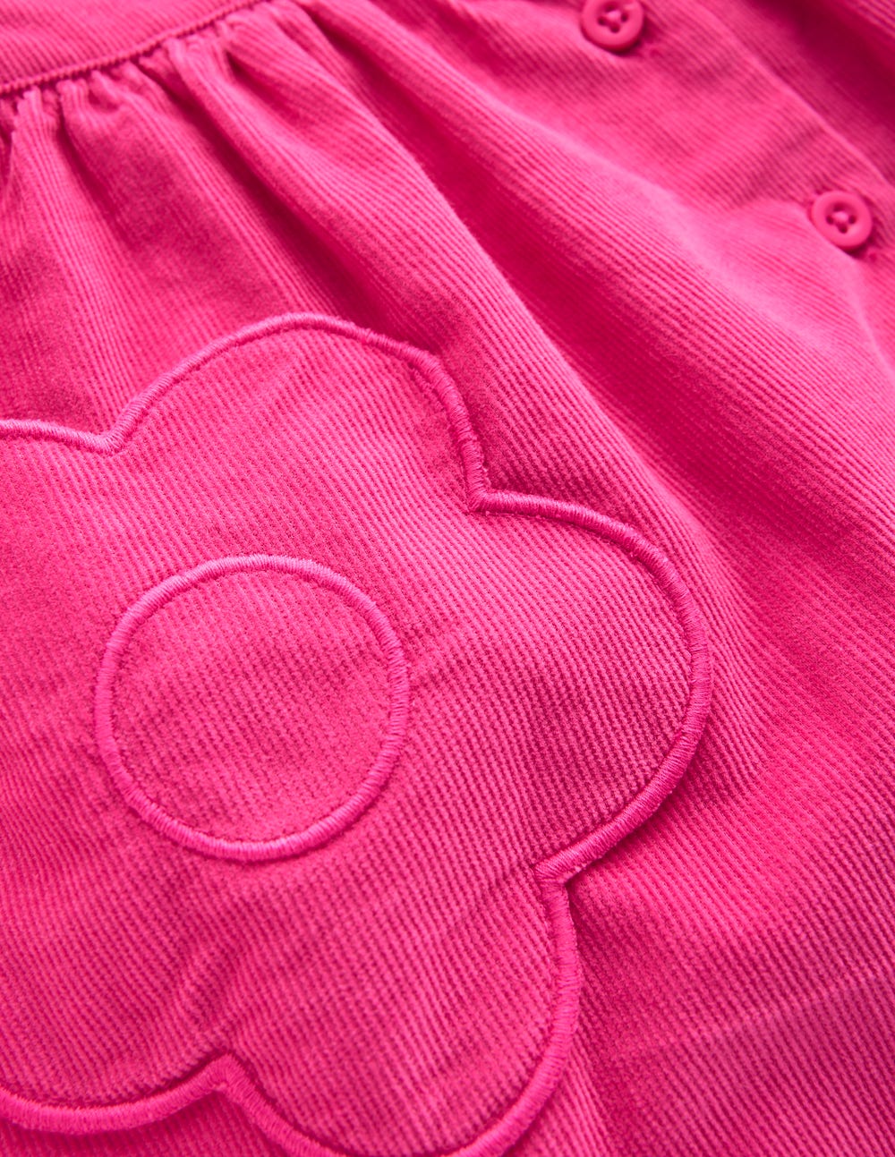 Mini-jupe boutonnée-Rose Framboise - Image 3