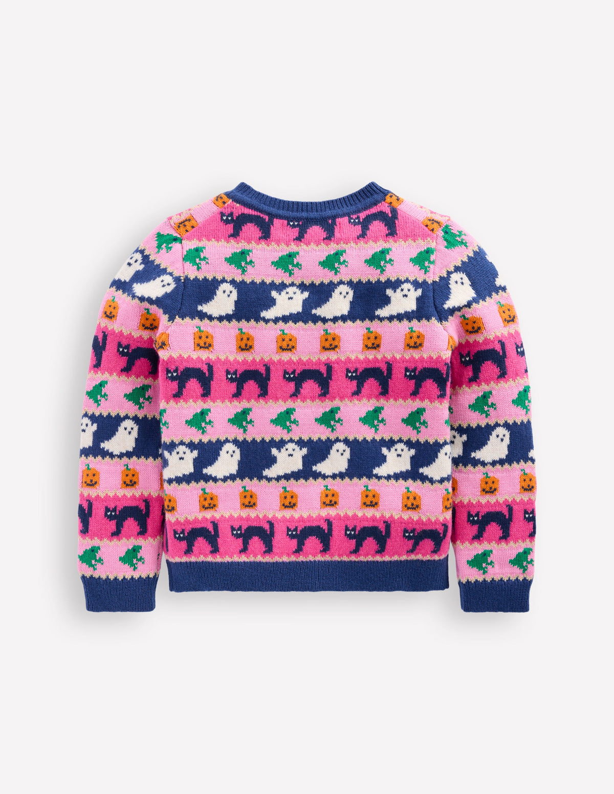 Edie Fair-Isle-Strickjacke-Himbeerrosa Halloween - Image 2