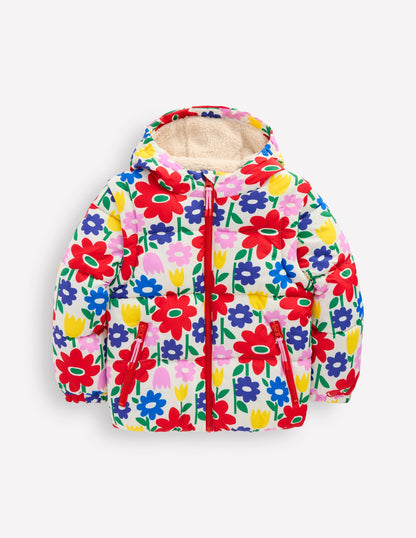 Wattierter 2-in-1-Mantel-Bunt Pop-Blume-1