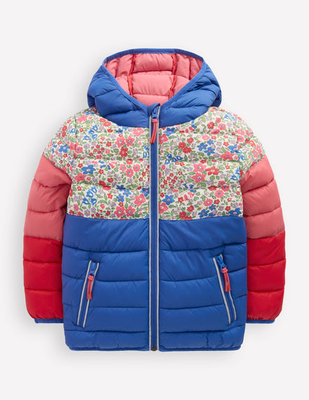 Doudoune repliable-Colourblock floral