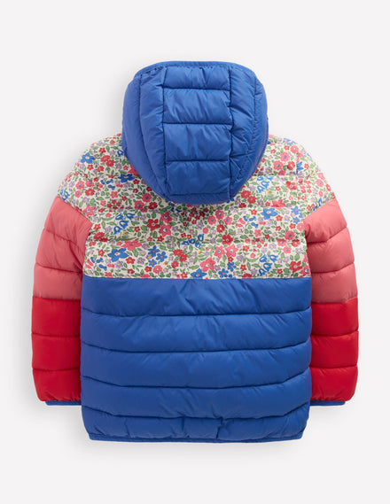 Doudoune repliable-Colourblock floral