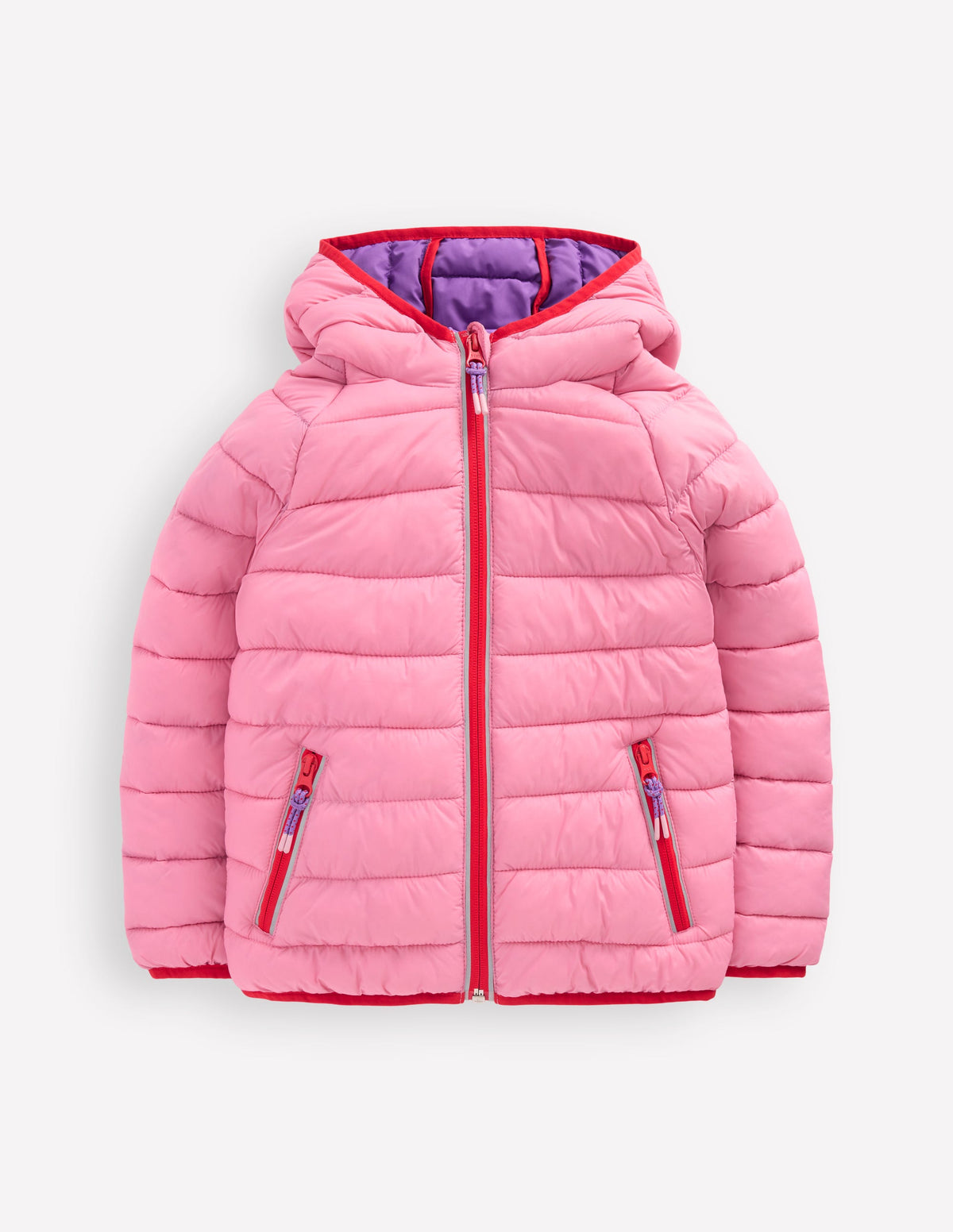 Bequem verstaubare, wattierte Jacke-ROSA - Image 1