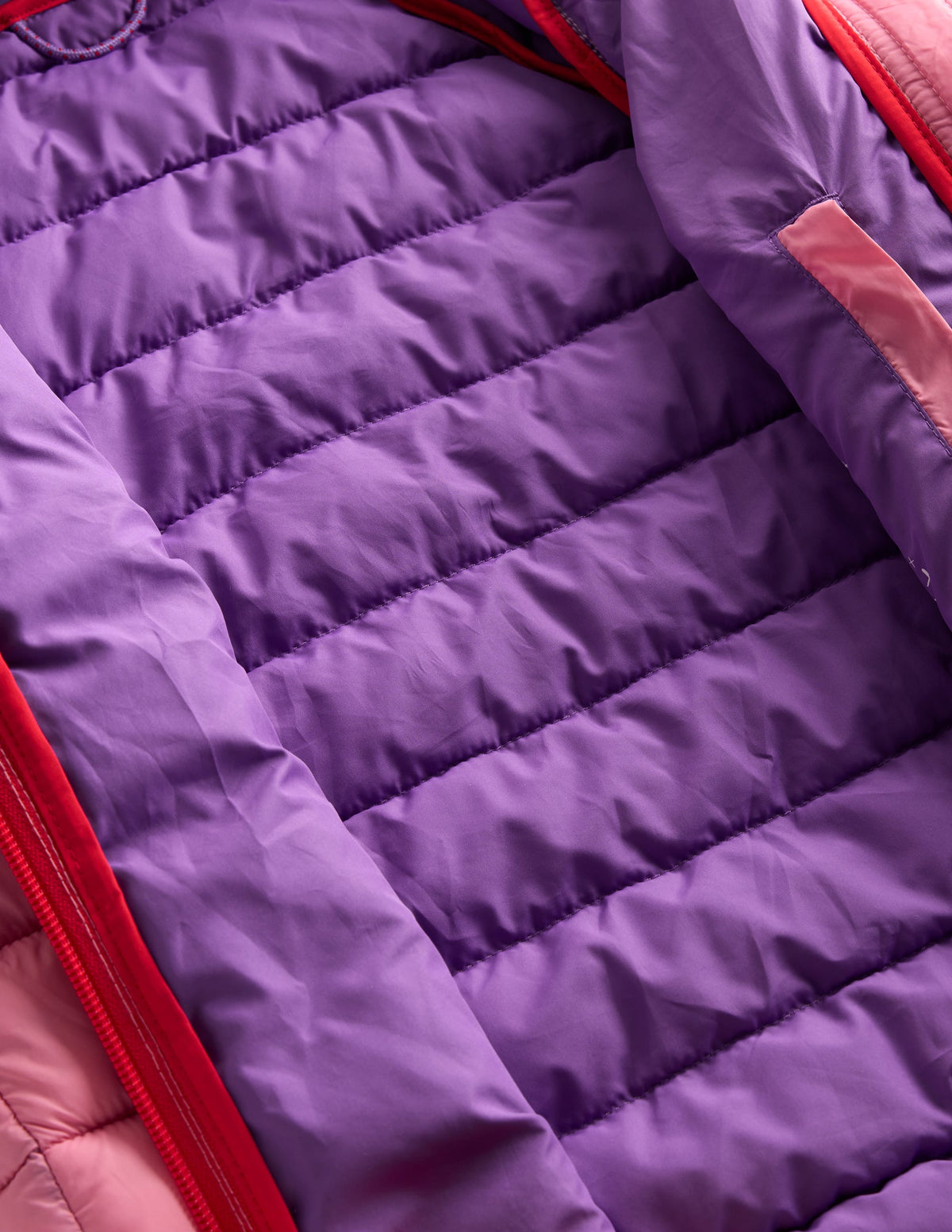 Bequem verstaubare, wattierte Jacke-ROSA - Image 4