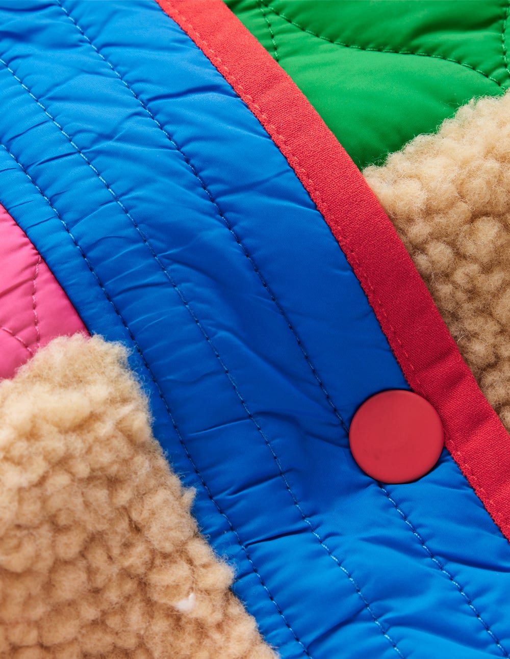 Janie Jacke aus Teddyfell-Mix-Bunt, Blockfarben