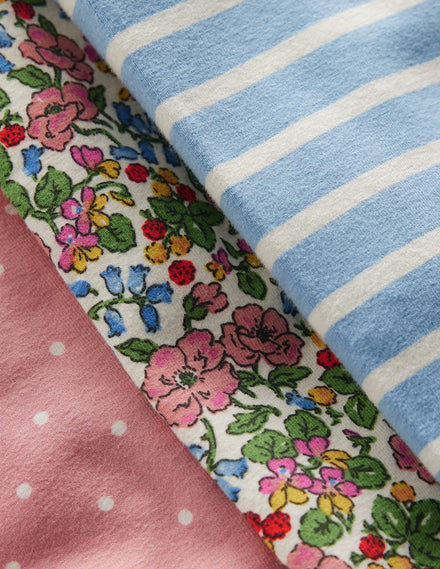 3 leggings-Lot motif floral baies