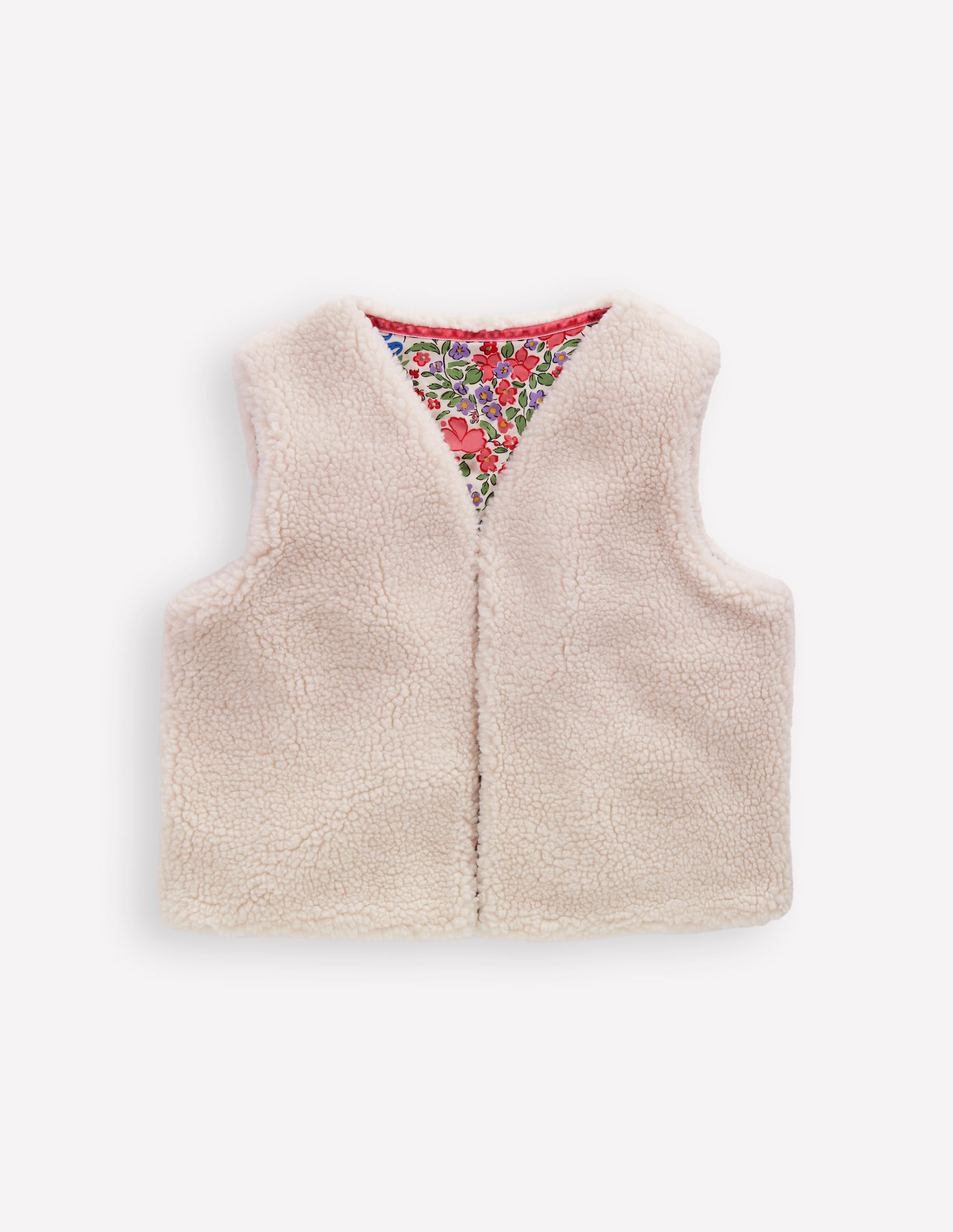 Lockere Teddyfellweste-Beige - Image 1