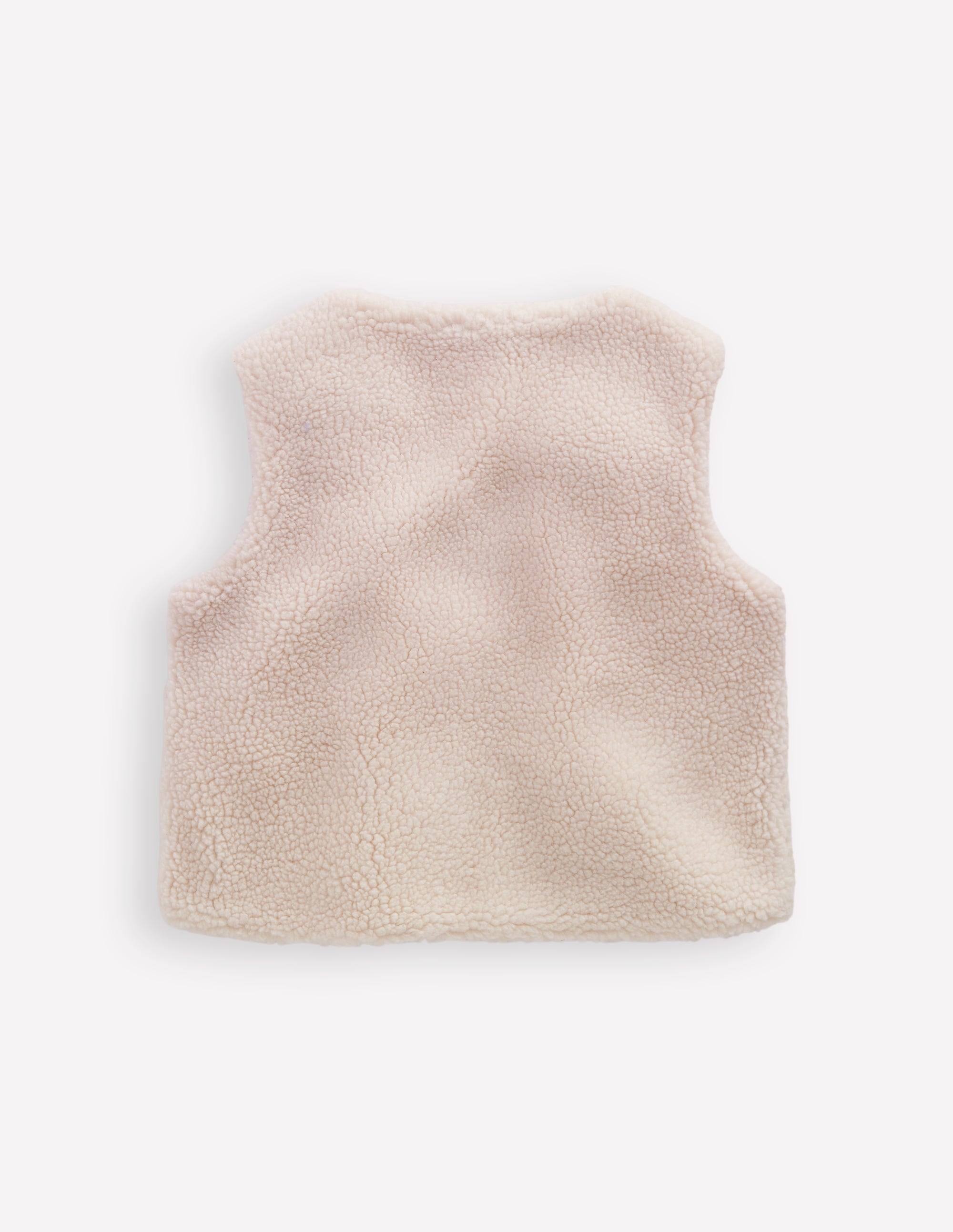 Lockere Teddyfellweste-Beige - Image 2