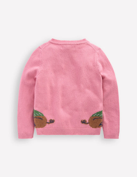 Strickjacke mit lustigem Motiv-Rosa Schleier Französische Bulldoggen