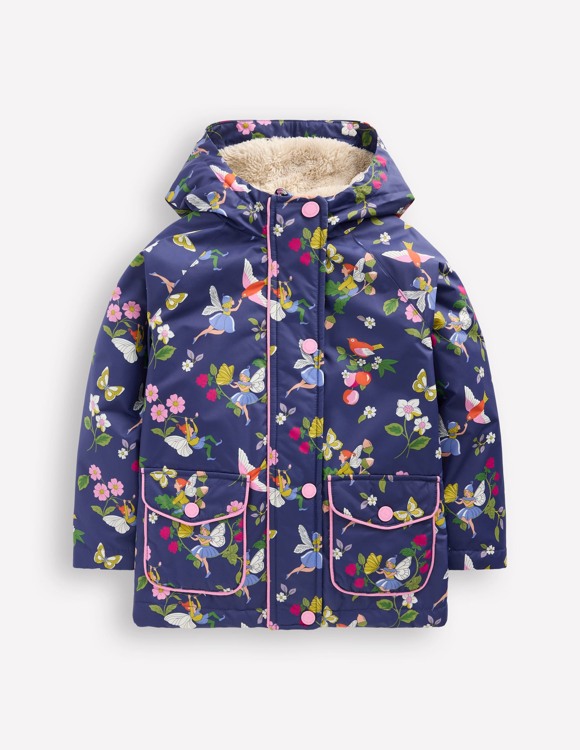 Anorak mit Sherpa-Futter-Segelblau, Feen - Image 1