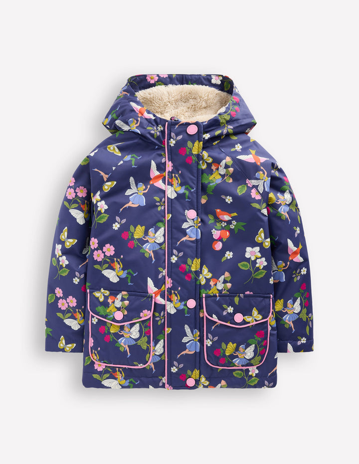 Anorak mit Sherpa-Futter-Segelblau, Feen