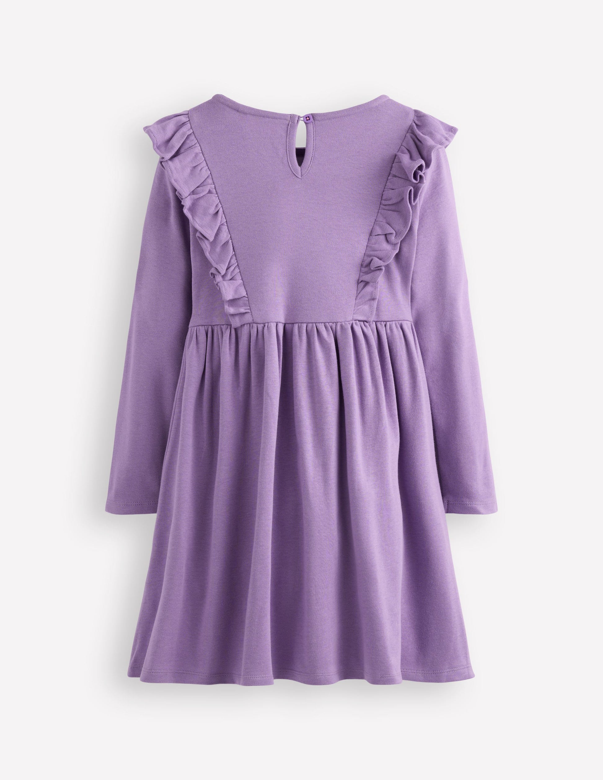 Kleid mit besticktem Oberteil-Traubenlila-2