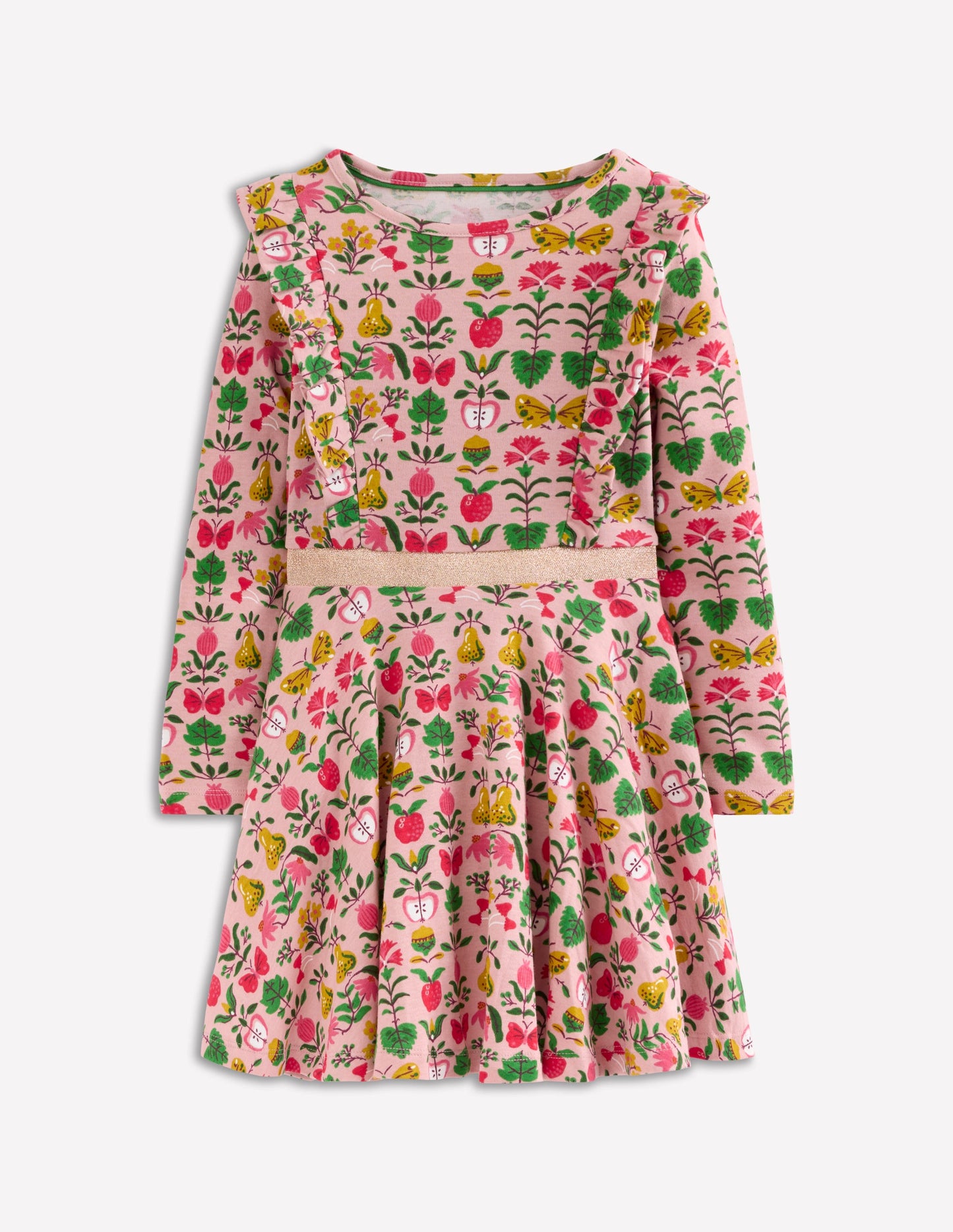 Cora Jerseykleid zum Herumwirbeln-Vintage-Rosa Herbstgobelin