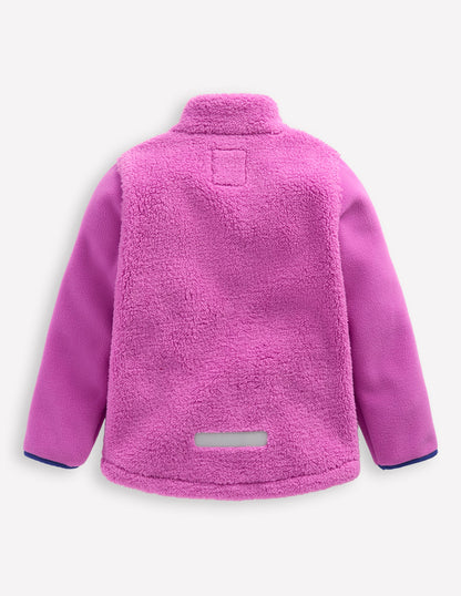 Kuschelige, winddichte Fleecejacke-Fingerhut-Lila-2