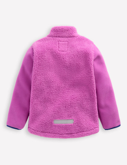 Polaire coupe-vent cosy-Violet digital pourpre