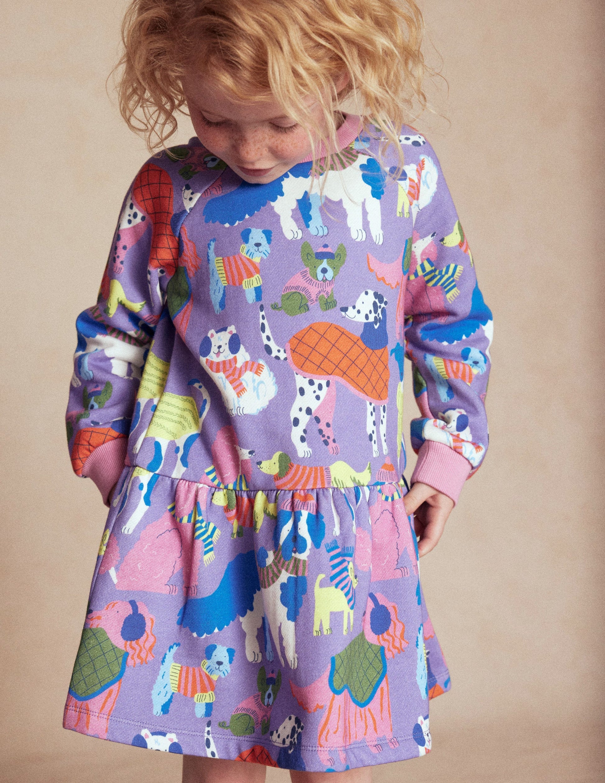 Robe-sweat cosy-Chiens cosy bleu coquille d'œuf-1