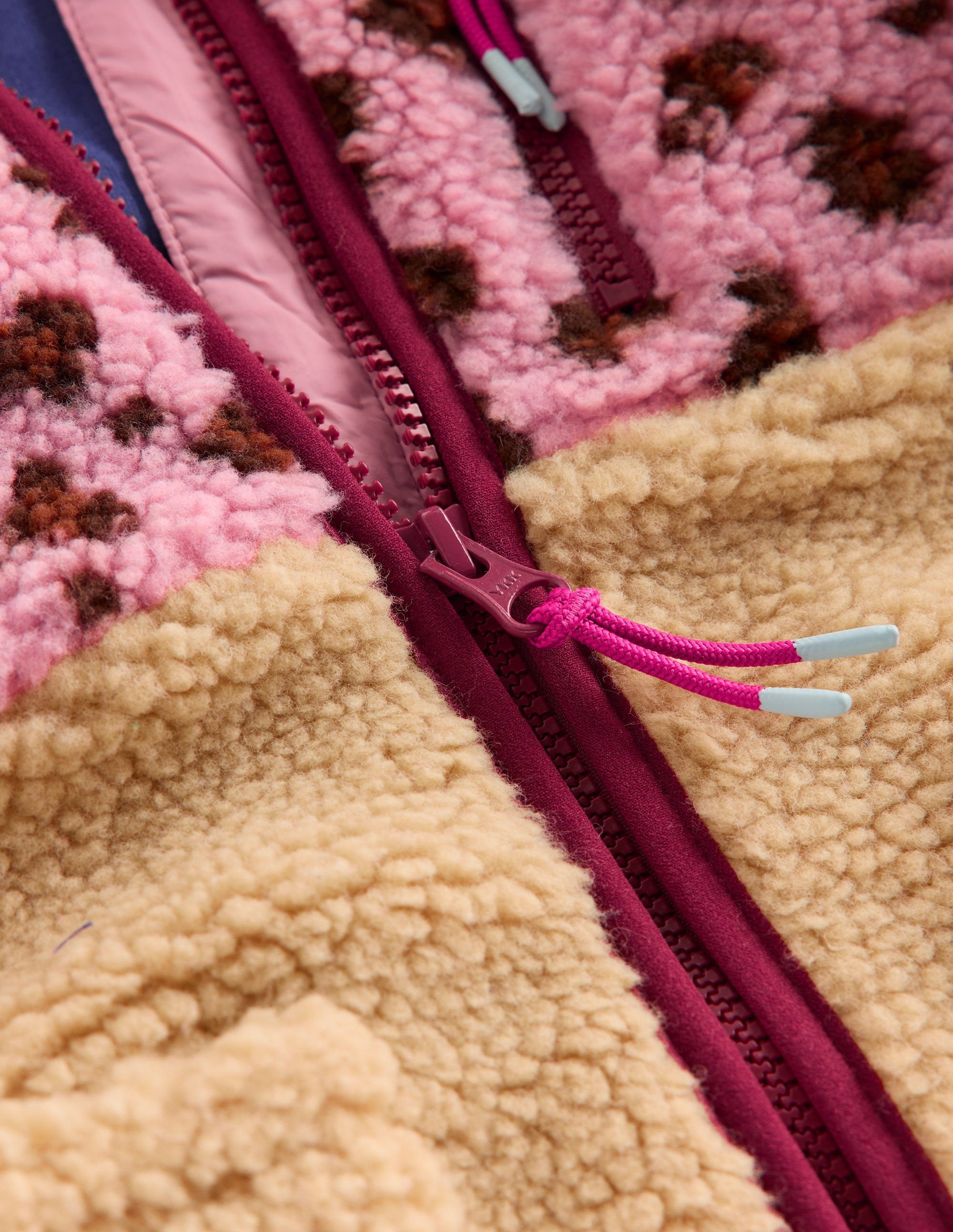 2-in-1-Teddyfell-Jacke-Pink Leopardenmuster - Image 3