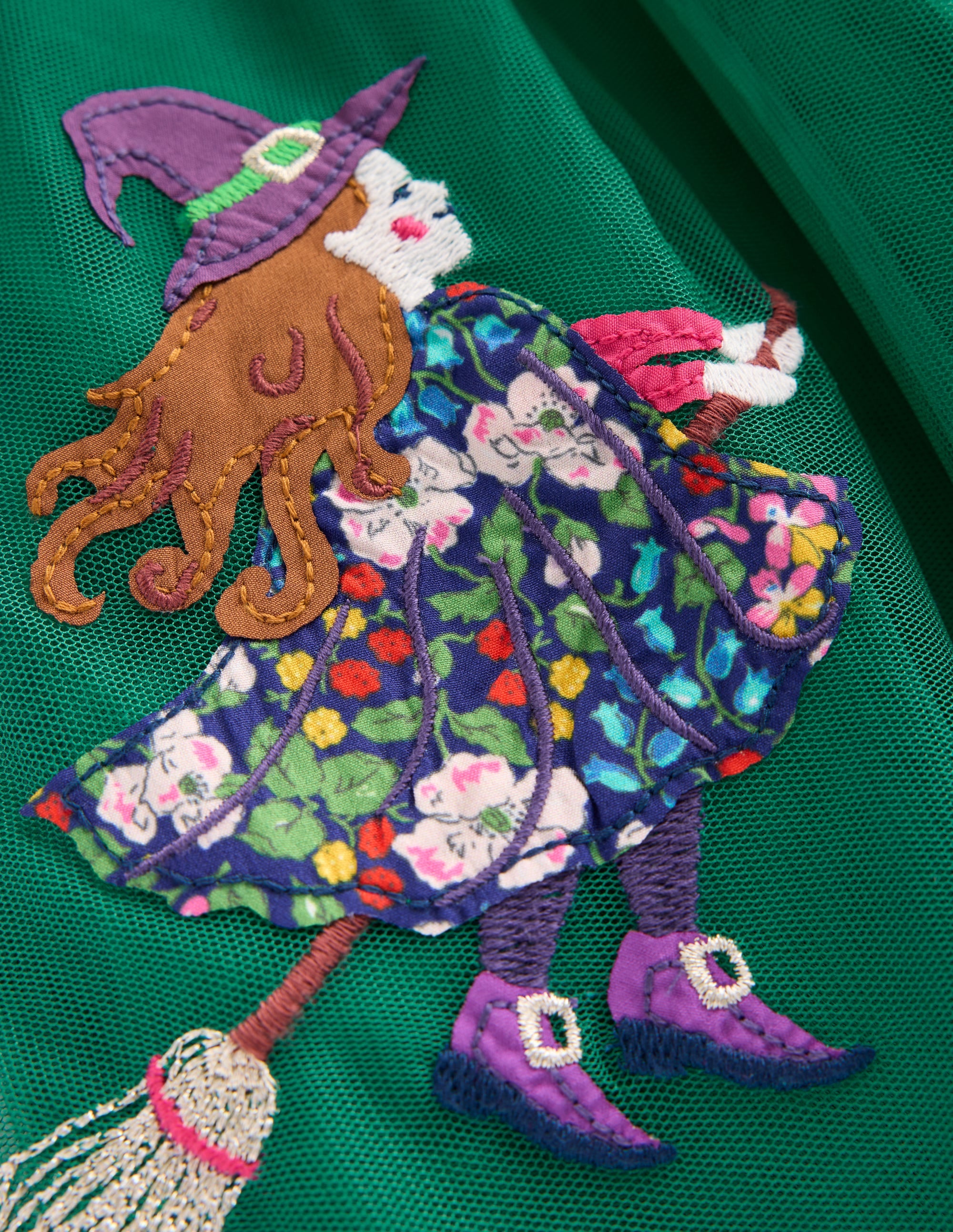 Aurora Tüllkleid mit Applikationen-Juwelengrün Halloween - Image 3