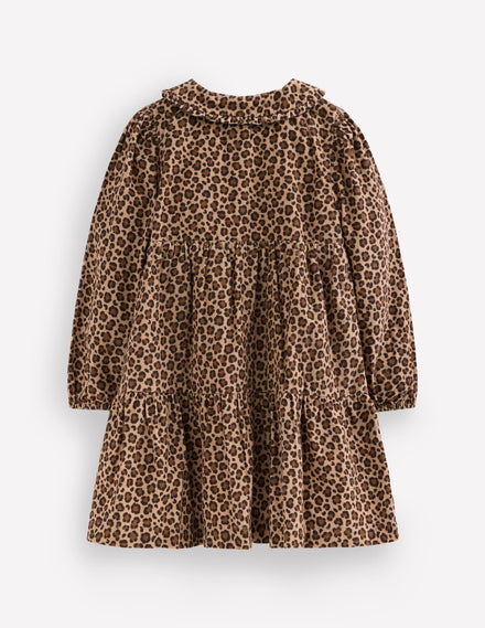 Robe tissée à col Minna-Cœurs folk rouge rockabilly