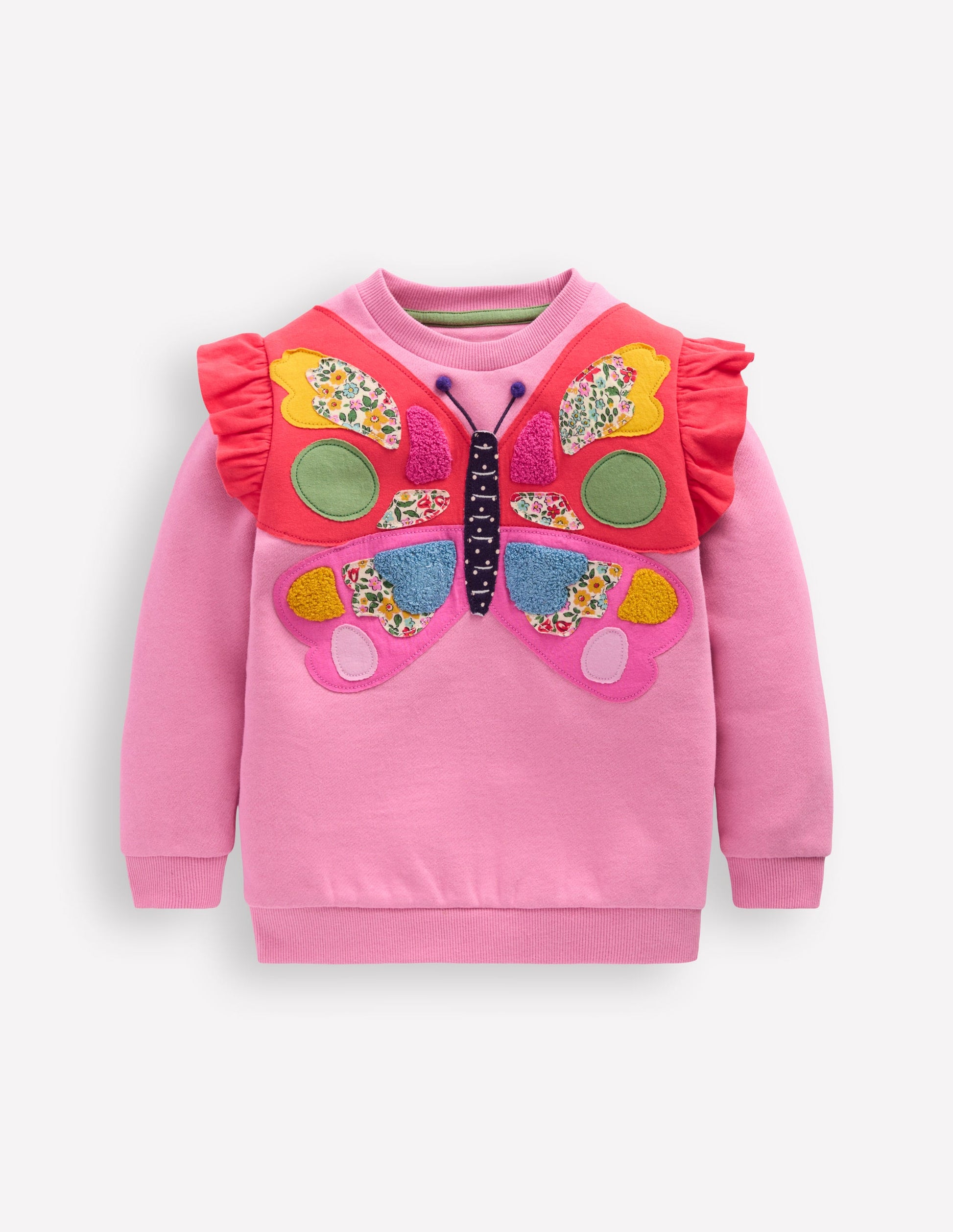 Sweatshirt mit Applikation-Formica-Rosa Schmetterling-1
