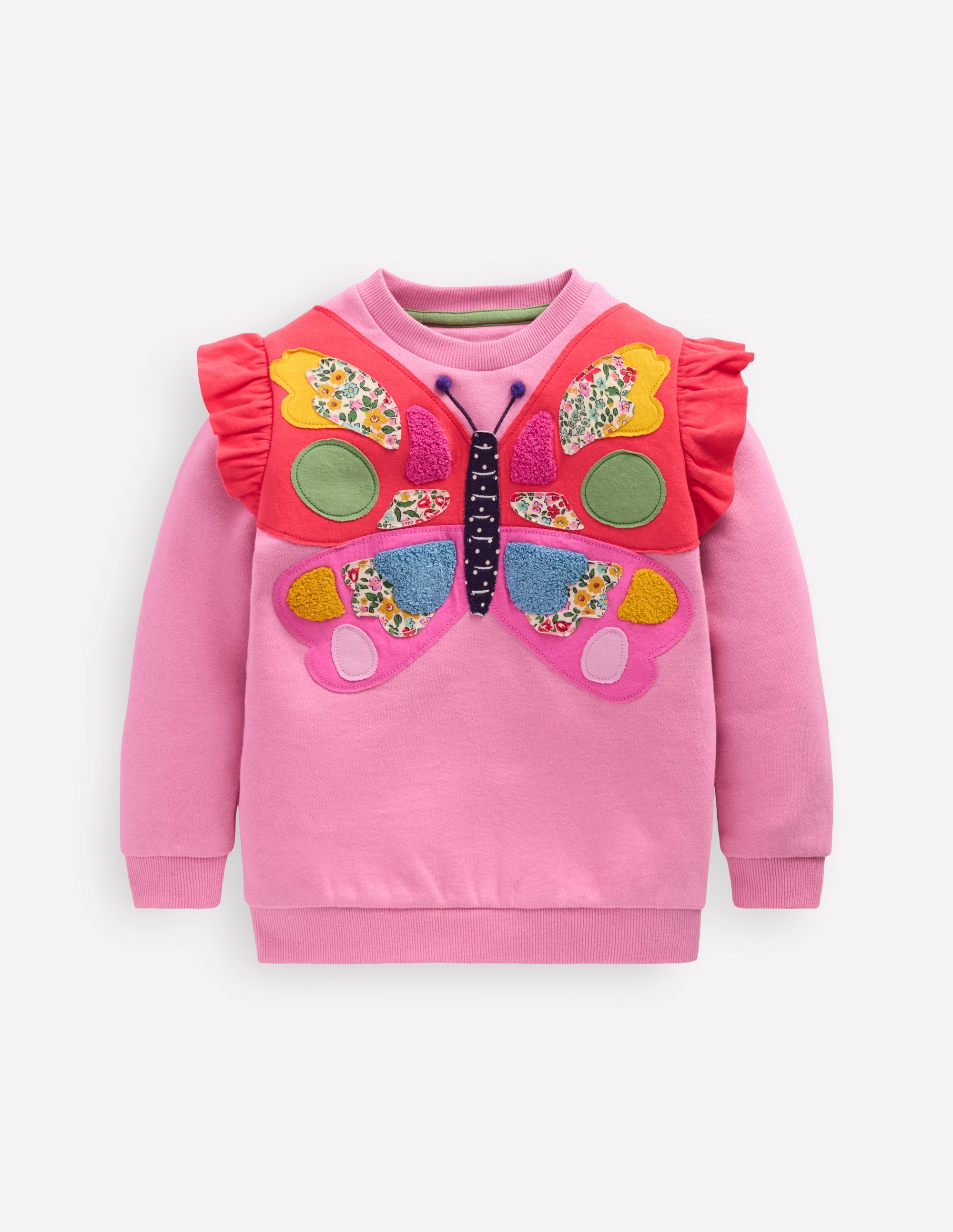 Sweatshirt mit Applikation-Formica-Rosa Schmetterling - Image 1