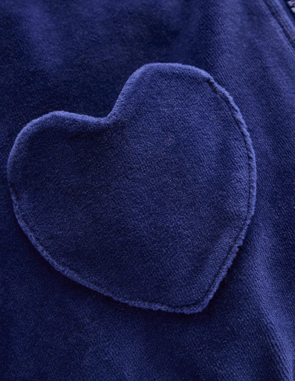 Kapuzenpullover aus Velours-Steuerbordblau - Image 8