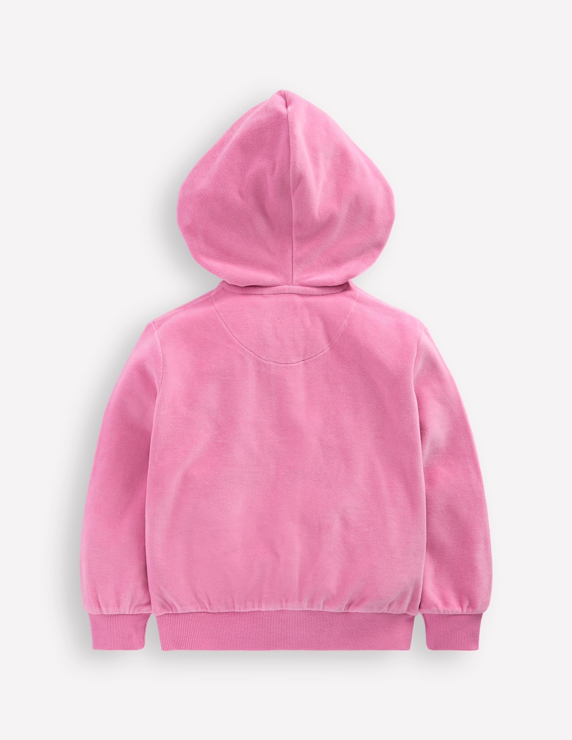 Kapuzenpullover aus Velours-Kirschblütenrosa - Image 5