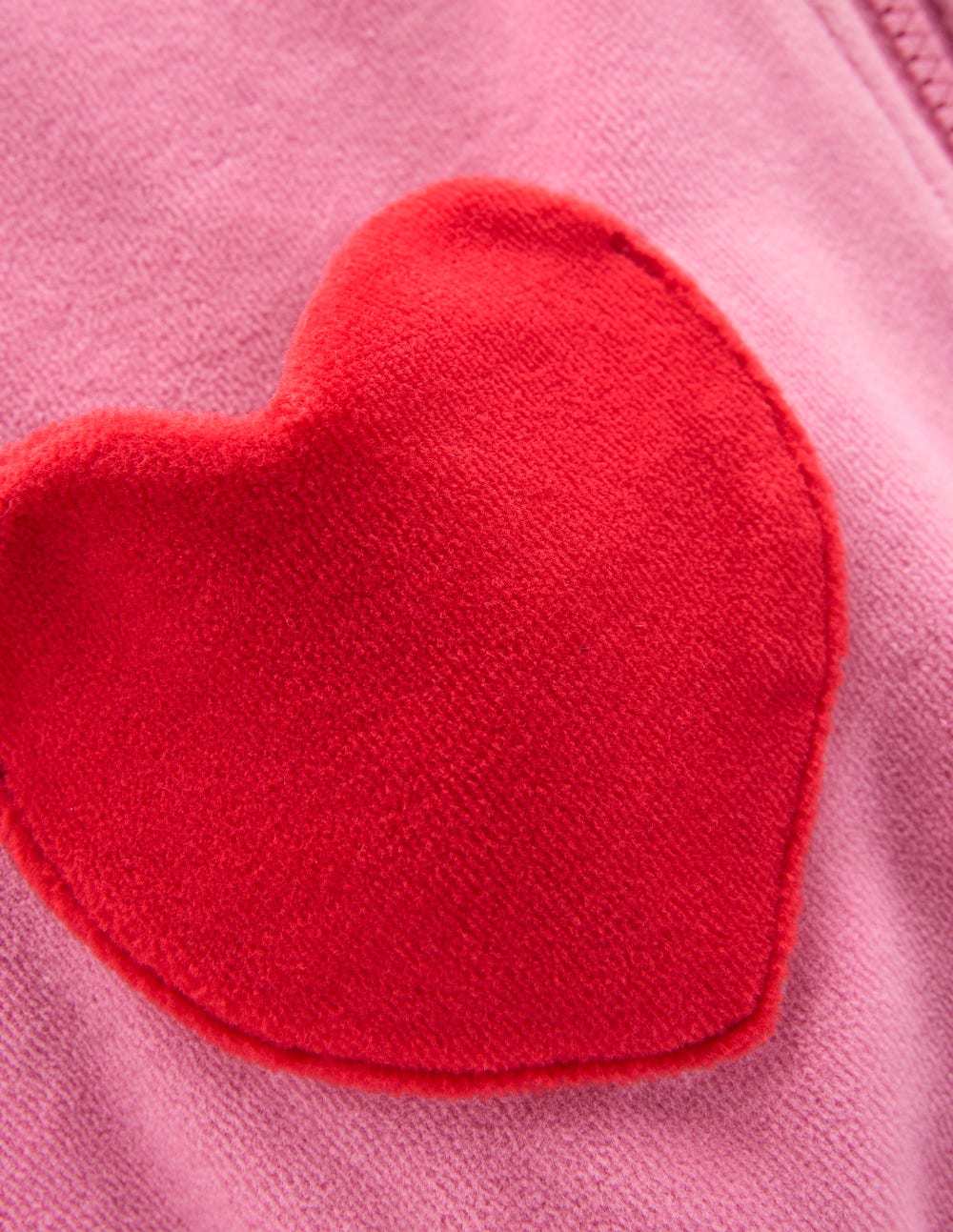 Kapuzenpullover aus Velours-Kirschblütenrosa - Image 6