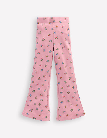 Legging côtelé évasé-Motif Spaced Ditsy rose vintage