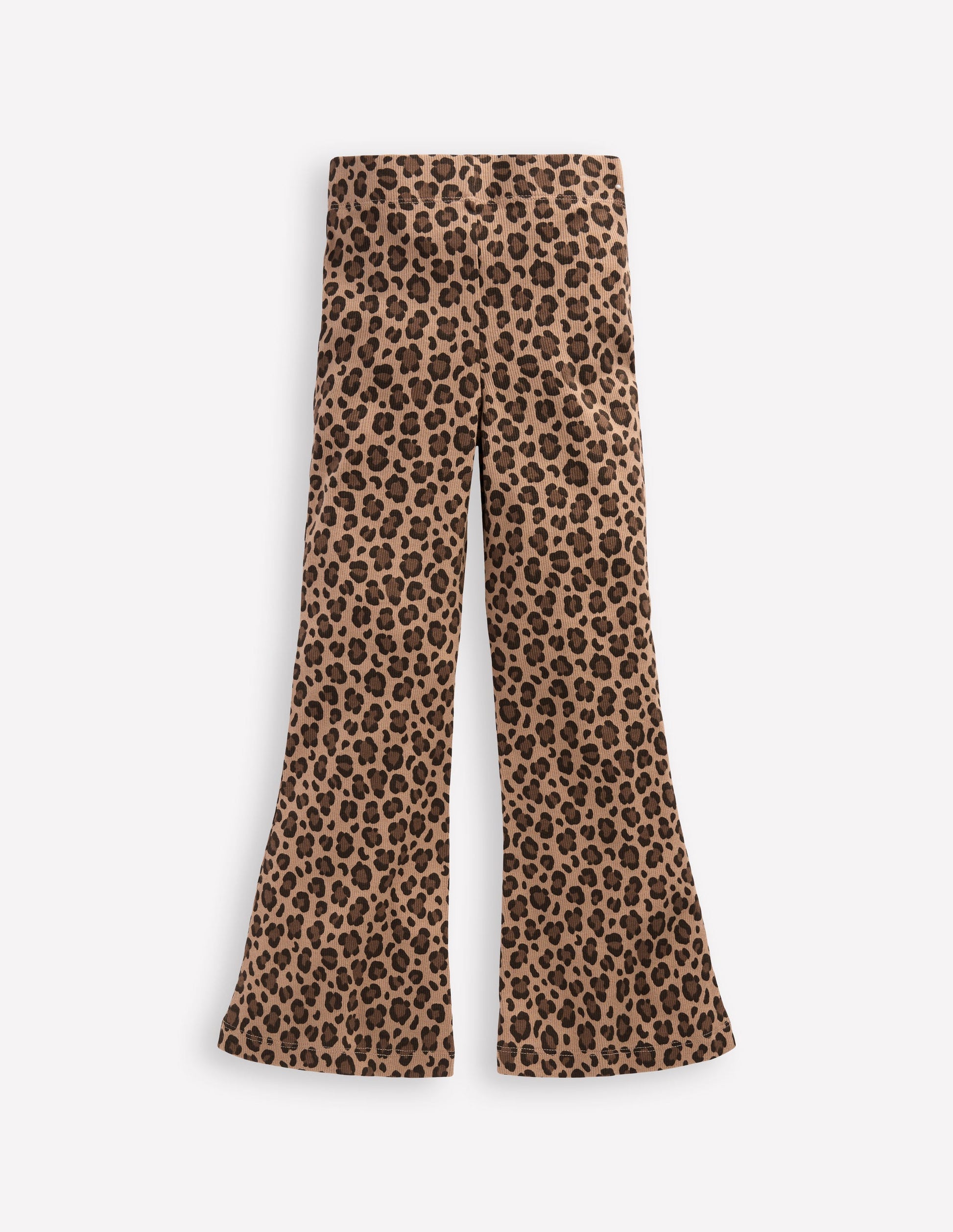 Gerippte Leggings mit Schlag-Mohair, Leopardenmuster-2