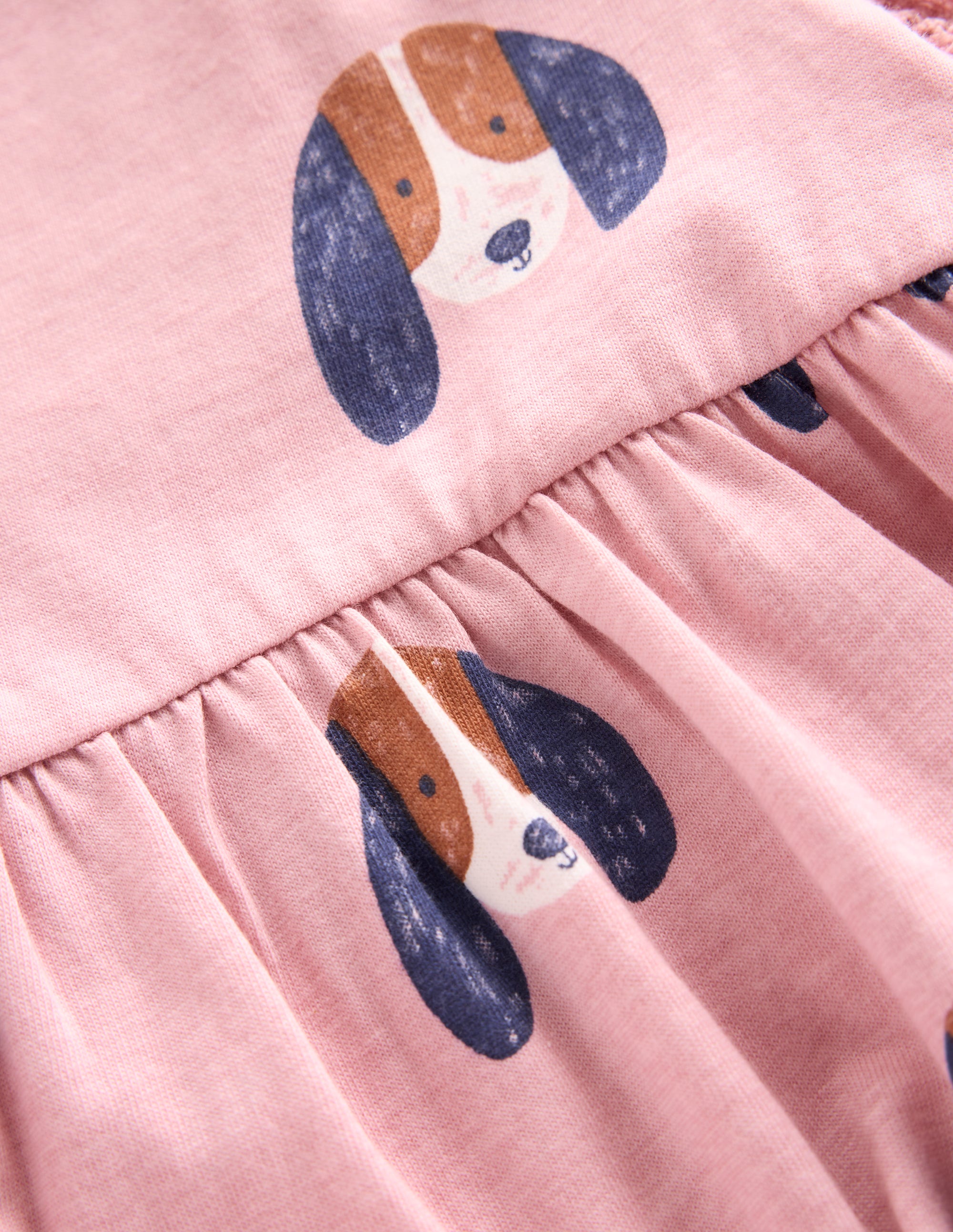 Bedrucktes Tunika-Set-Vintage-Rosa Welpen - Image 3