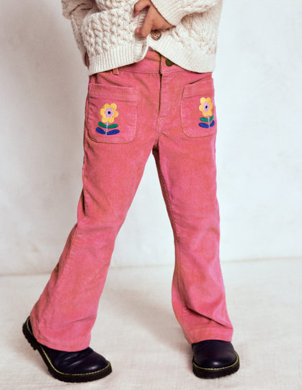 Pantalon évasé-Animals/Stripe