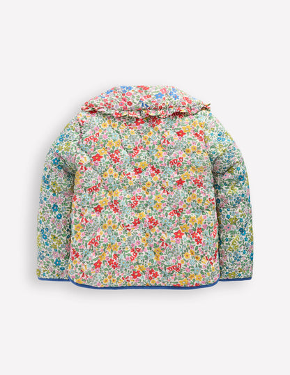 Steppjacke mit Kragen-Rosarot Blumenbeet-3