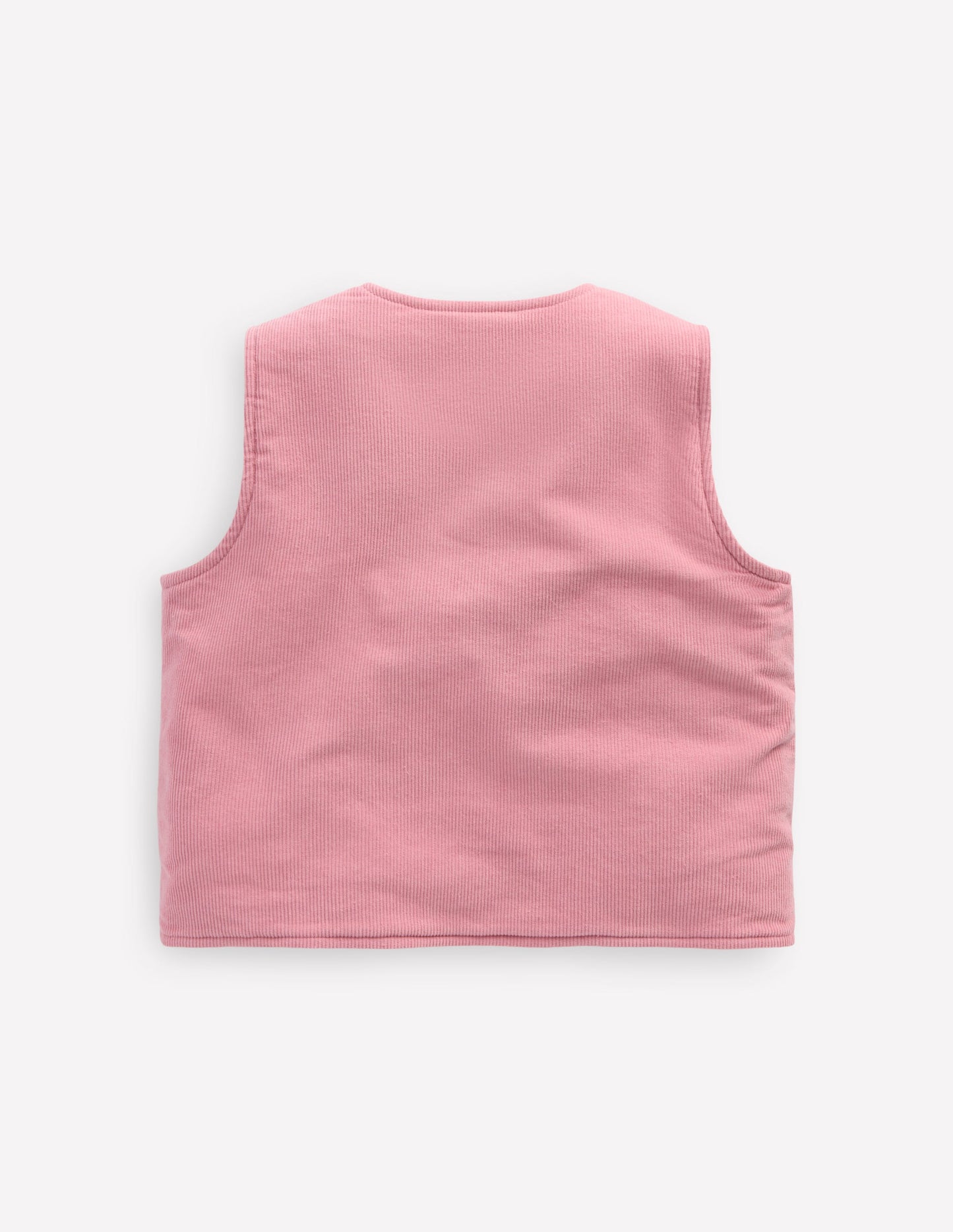 Veste sans manches en velours côtelé-Rose vintage