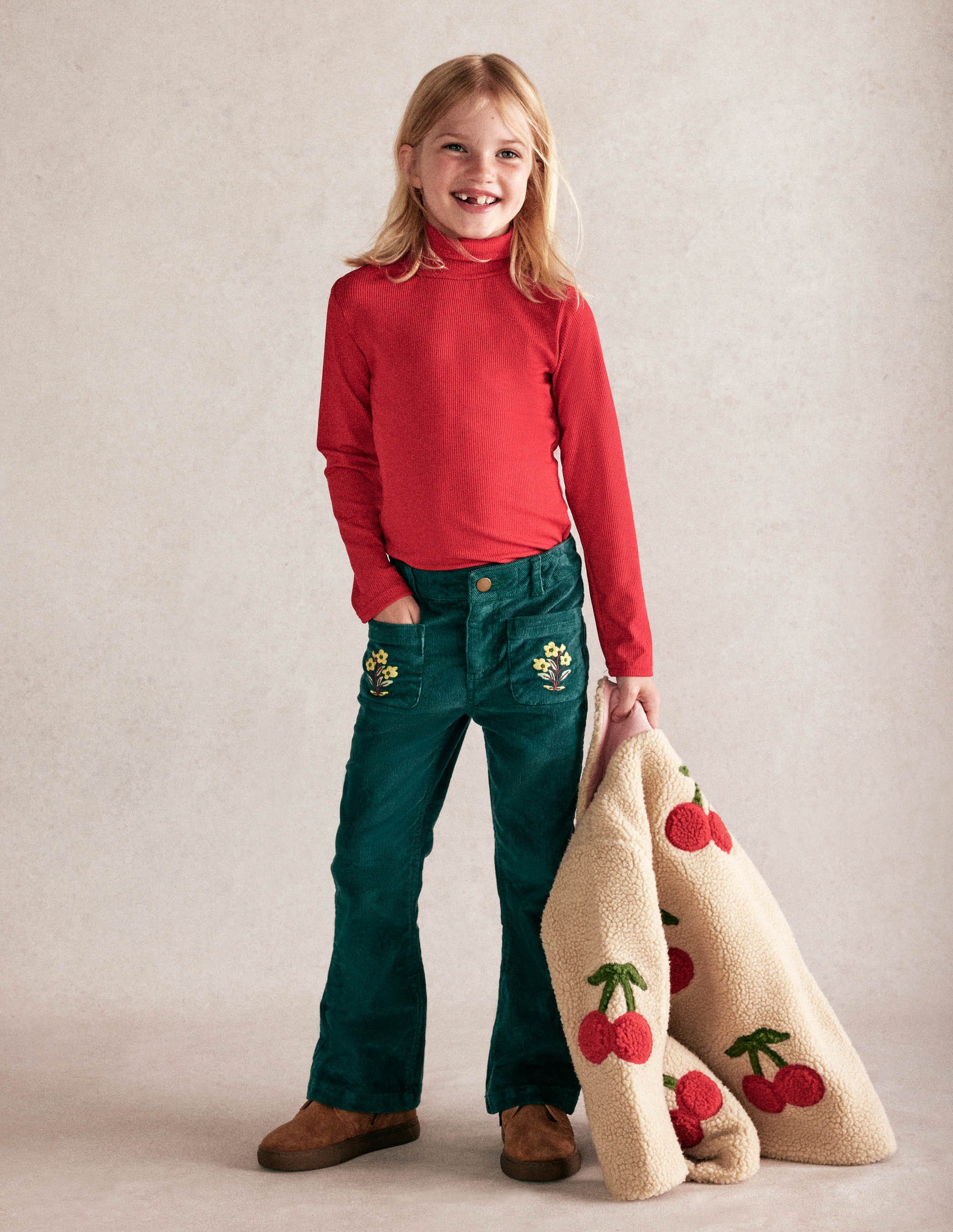 Borg Interest Jacket-Cherry Applique - Image 4