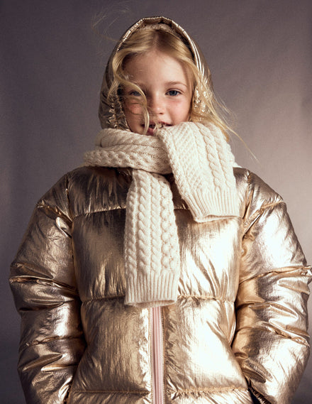 Origineller wattierter Mantel-Gold