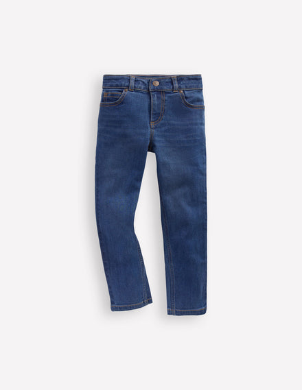 Jean slim taillé pour l'aventure-Denim vintage moyen