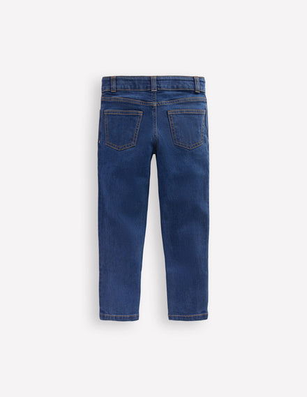 Jean slim taillé pour l'aventure-Denim vintage moyen