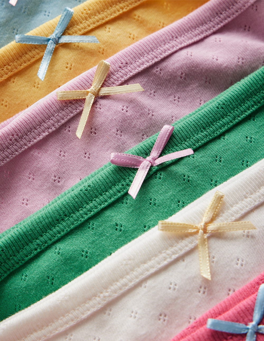 7 culottes en pointelle-Multicolore