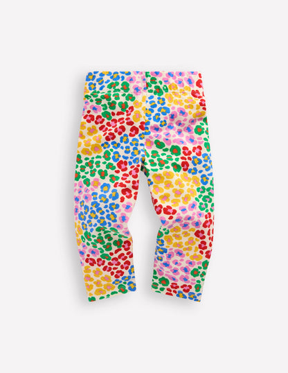 Fun Cropped Leggings-Multi Rainbow Leopard
