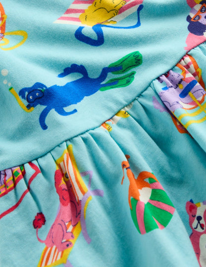 Posie Kleid mit Rüschenärmeln-Strand von Barbados Haustiere am Pool-6
